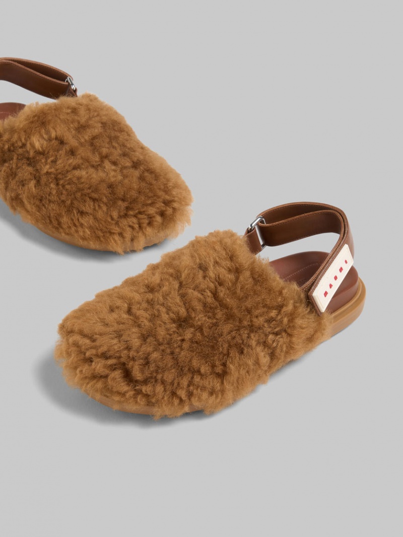 Marni Shearling Sabot καφε | FGRHY97655