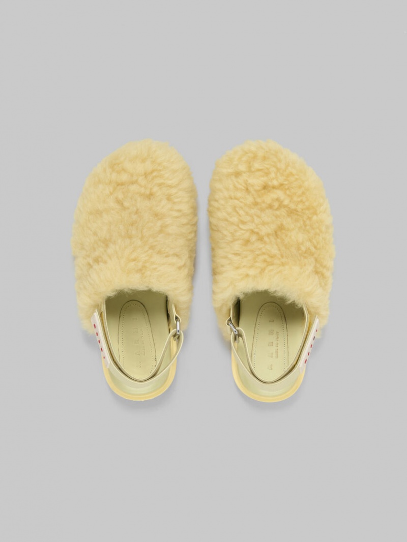 Marni Shearling Sabot ανοιχτο κίτρινα | GRICD39321