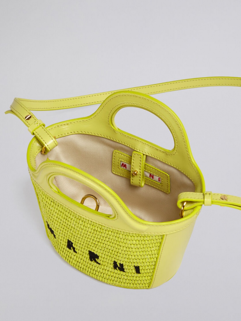 Marni Tropicalia Micro Bag δερματινα And Raffia κίτρινα | SGRNY62612