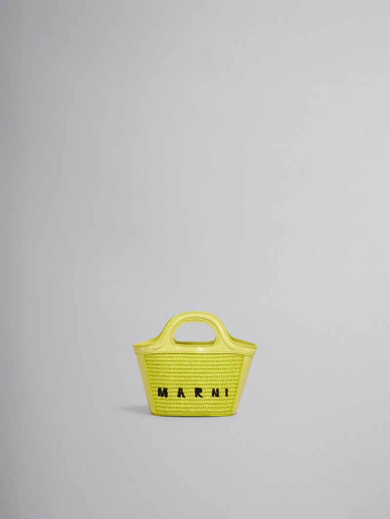 Marni Tropicalia Micro Bag δερματινα And Raffia κίτρινα | SGRNY62612