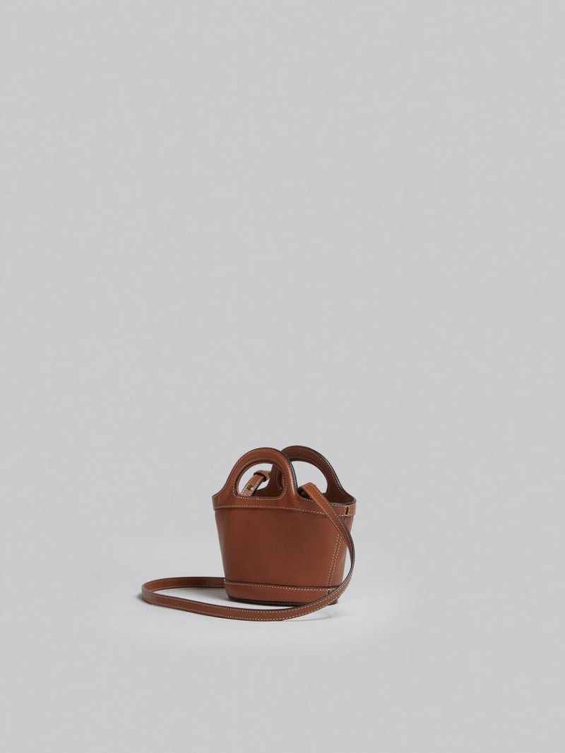 Marni Tropicalia Micro Bag δερματινα καφε | SGRNY68112