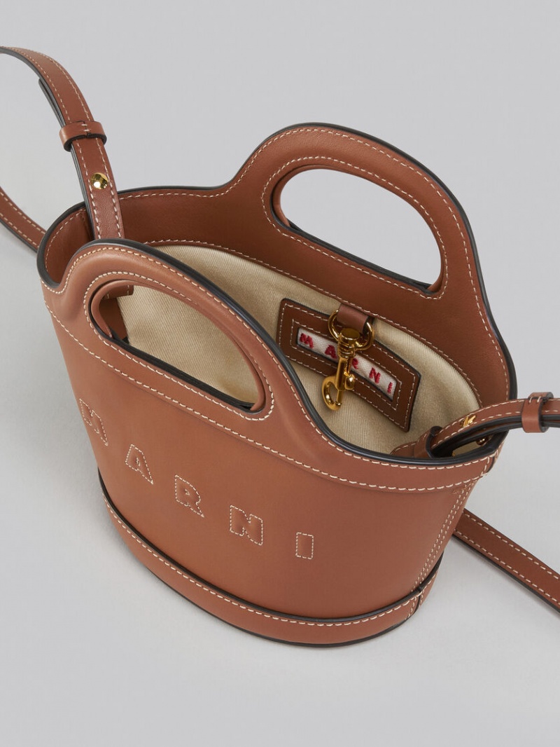 Marni Tropicalia Micro Bag δερματινα καφε | SGRNY68112