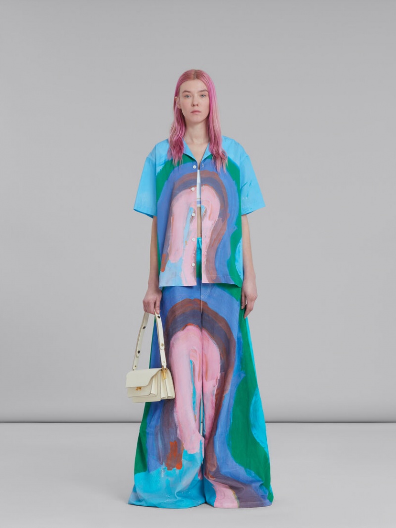 Marni Trunk Bag E/W δερματινα ασπρα | GRNZX14447