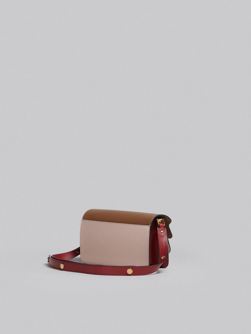 Marni Trunk Bag E/W δερματινα καφε ροζ κοκκινα | GGRUC61852