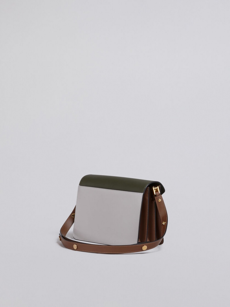 Marni Trunk Medium Bag δερματινα πρασινο γκρι καφε | DGRKV82330