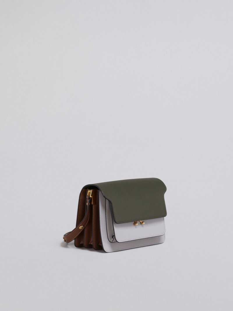 Marni Trunk Medium Bag δερματινα πρασινο γκρι καφε | DGRKV82330