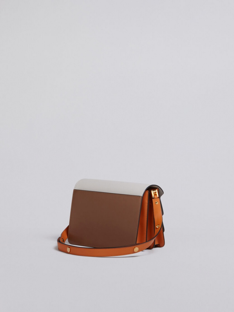 Marni Trunk Medium Bag δερματινα γκρι καφε πορτοκαλι | GREAH15570