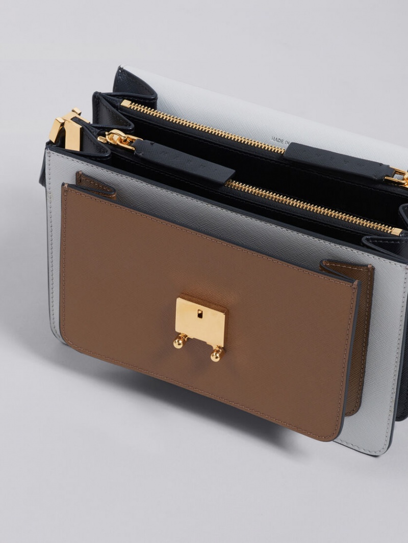 Marni Trunk Medium Bag δερματινα γκρι καφε μαυρα | SGRVO15422