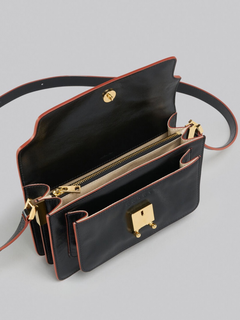 Marni Trunk Soft Bag E/W δερματινα μαυρα | GGREC81548