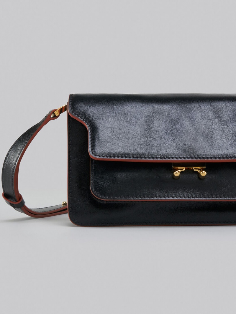 Marni Trunk Soft Bag E/W δερματινα μαυρα | GGREC81548