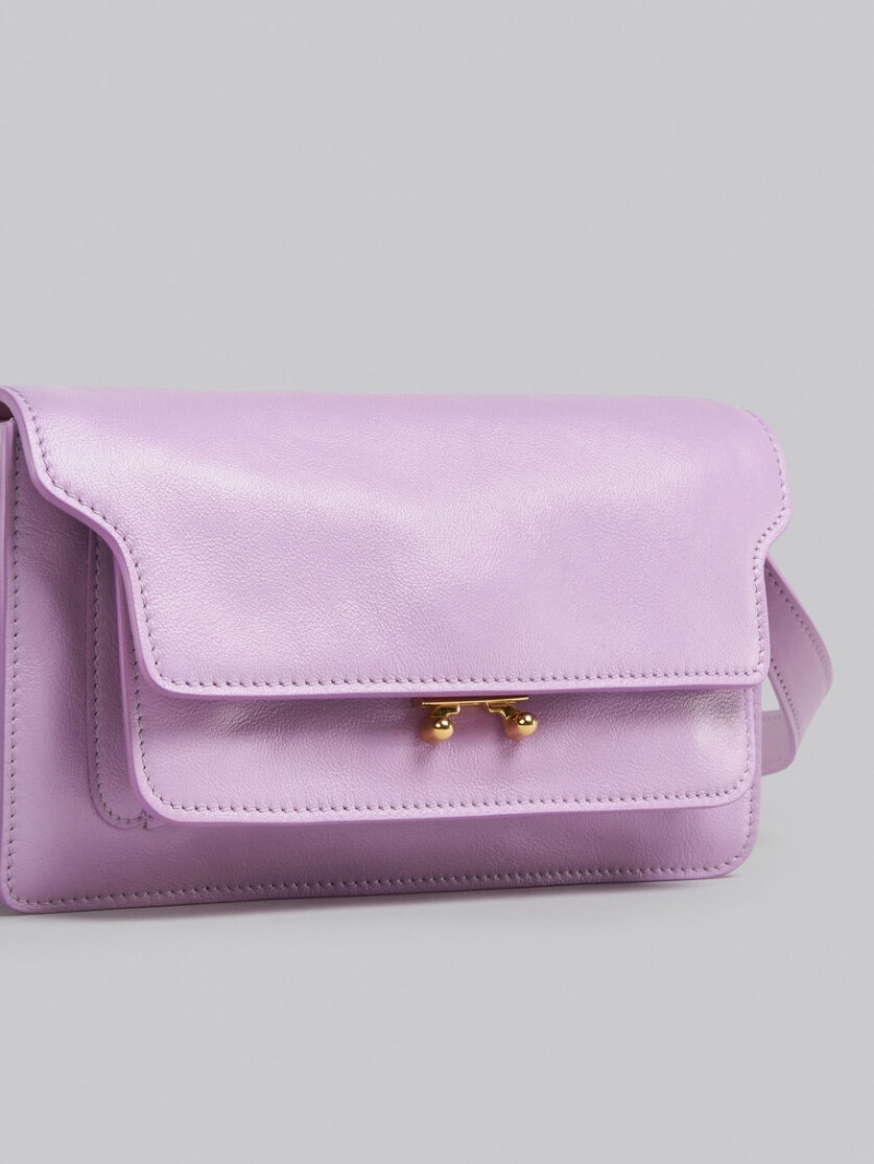Marni Trunk Soft Bag E/W δερματινα μωβ | LGRSX73142