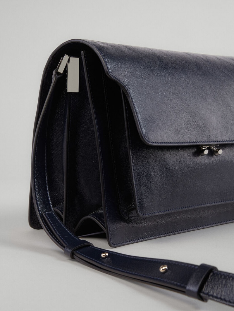 Marni Trunk Soft Large Bag δερματινα μπλε | ZGRMJ60597