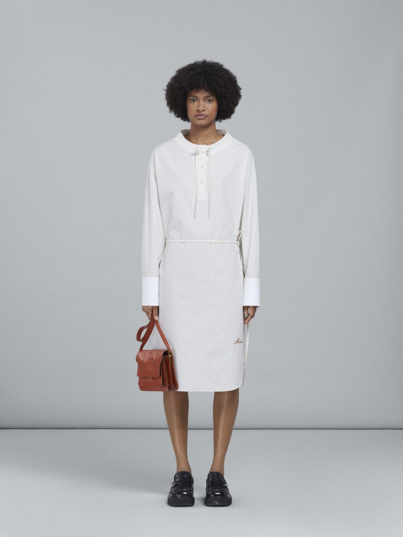 Marni Trunk Soft Medium Bag δερματινα καφε | GRJKU38005