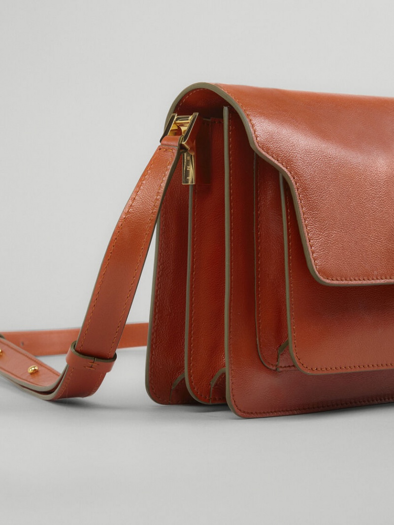 Marni Trunk Soft Medium Bag δερματινα καφε | GRJKU38005