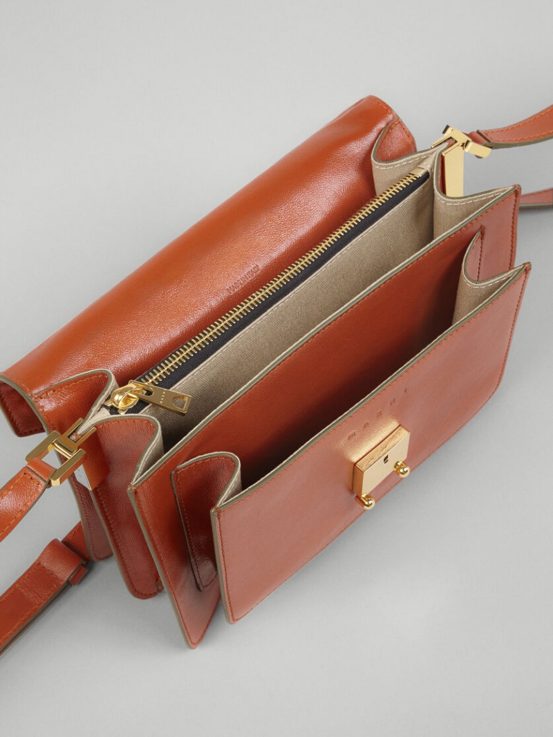 Marni Trunk Soft Medium Bag δερματινα καφε | GRJKU38005
