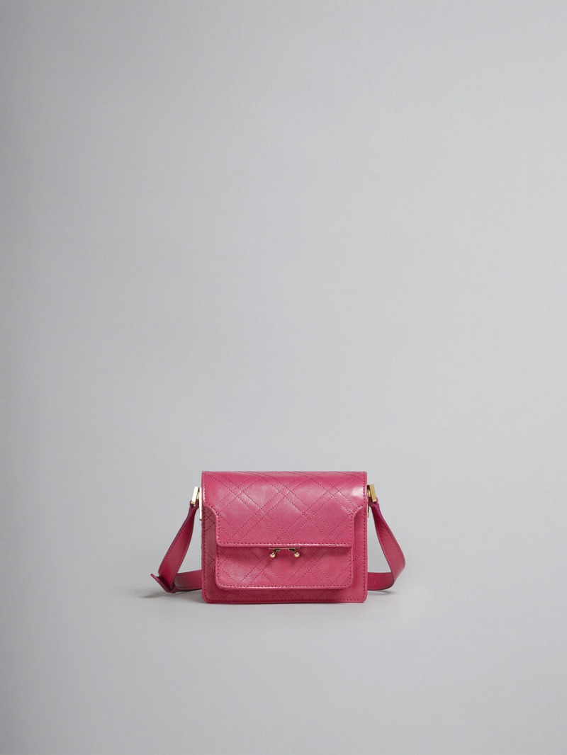 Marni Trunk Soft Mini Bag δερματινα φουξια | BGRSO26776