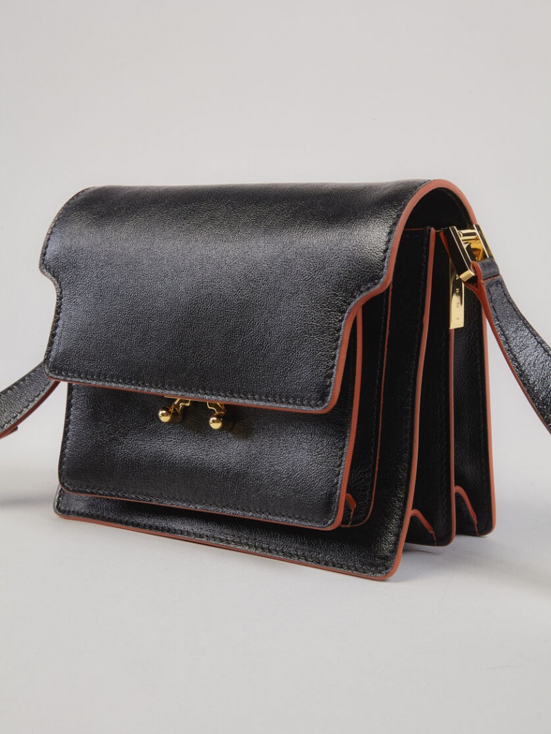 Marni Trunk Soft Mini Bag δερματινα μαυρα | DGRKV88481