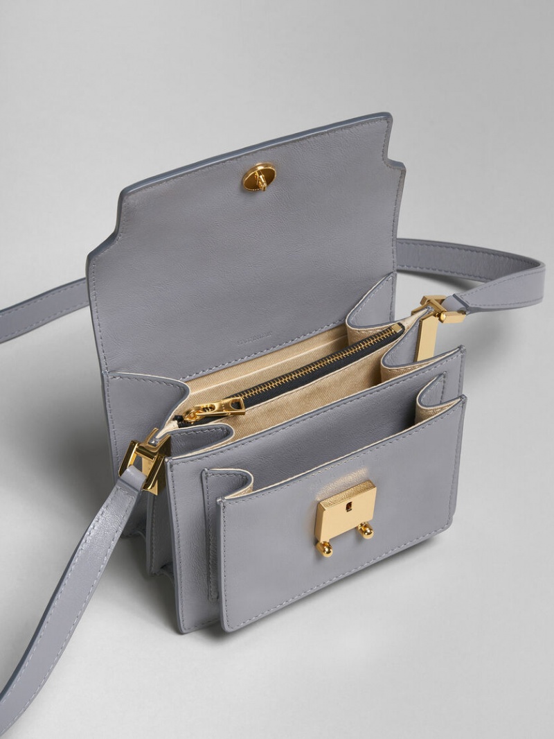Marni Trunk Soft Mini Bag δερματινα γκρι | GRQAV90671