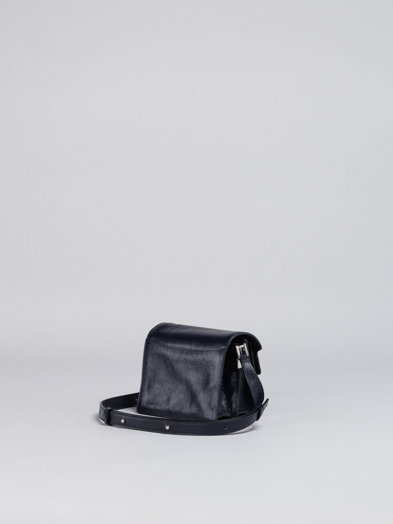 Marni Trunk Soft Mini Bag δερματινα μπλε | QGRUV85161