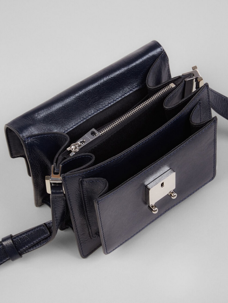 Marni Trunk Soft Mini Bag δερματινα μπλε | QGRUV85161