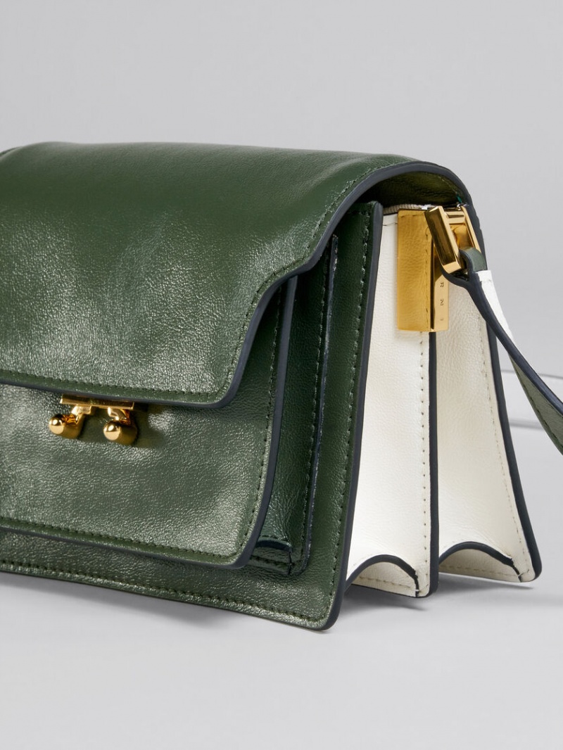 Marni Trunk Soft Mini Bag δερματινα πρασινο ασπρα | PGRQX88070