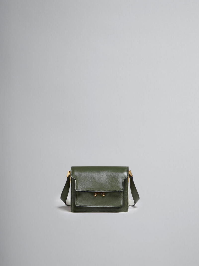 Marni Trunk Soft Mini Bag δερματινα πρασινο ασπρα | PGRQX88070