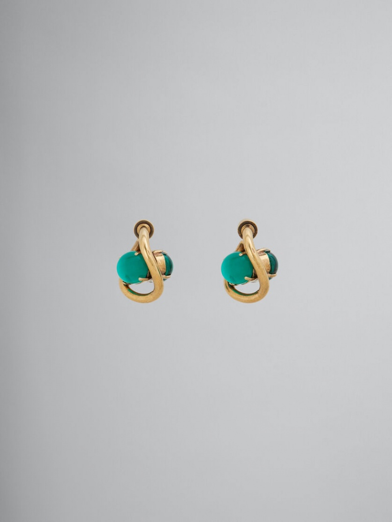 Marni Twisted Hoop With Resin Eyes πρασινο | GRCIF75796