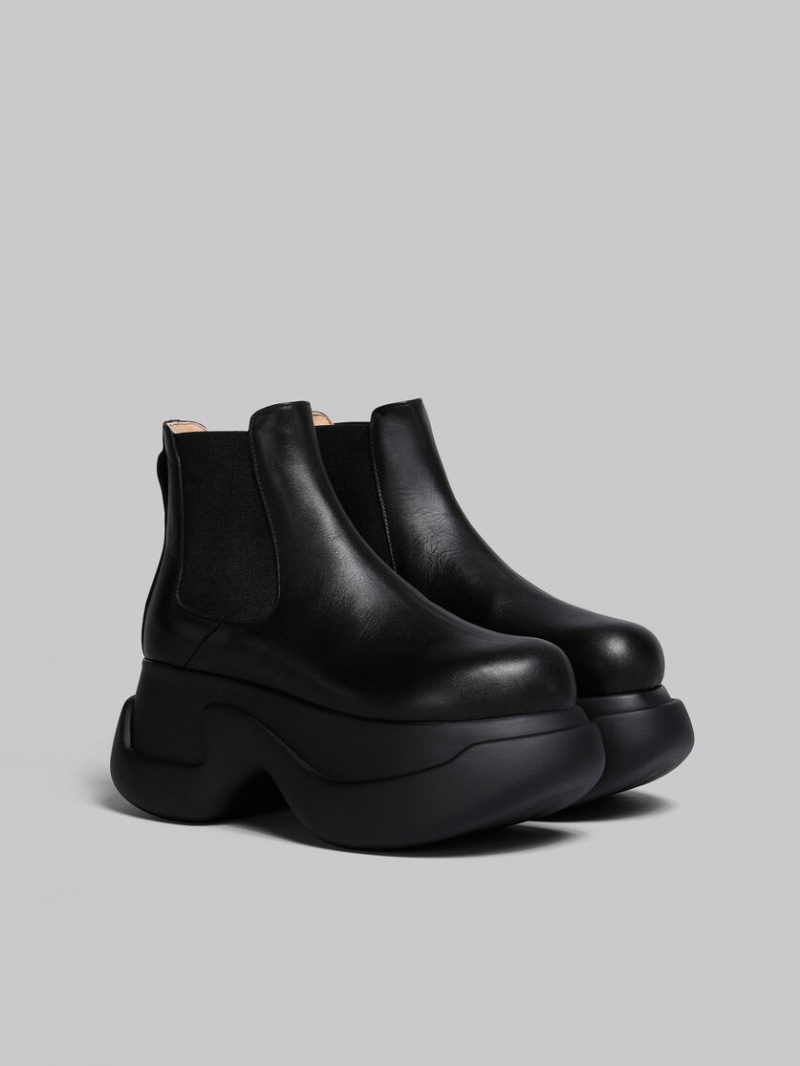 Marni δερματινα Aras 23 Chelsea μαυρα | XGRBH86109