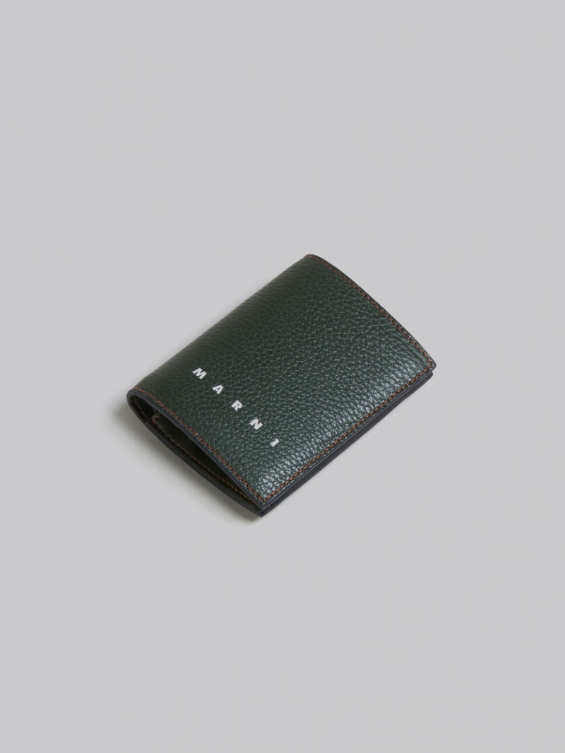 Marni δερματινα Bifold Card Case Ελιά πρασινο | LGRSX99321