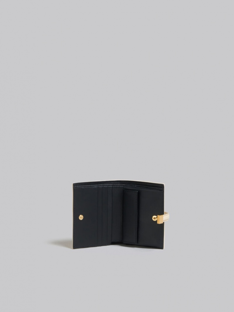 Marni δερματινα Bifold Prisma Wallet ασπρα | ZGRNQ22361