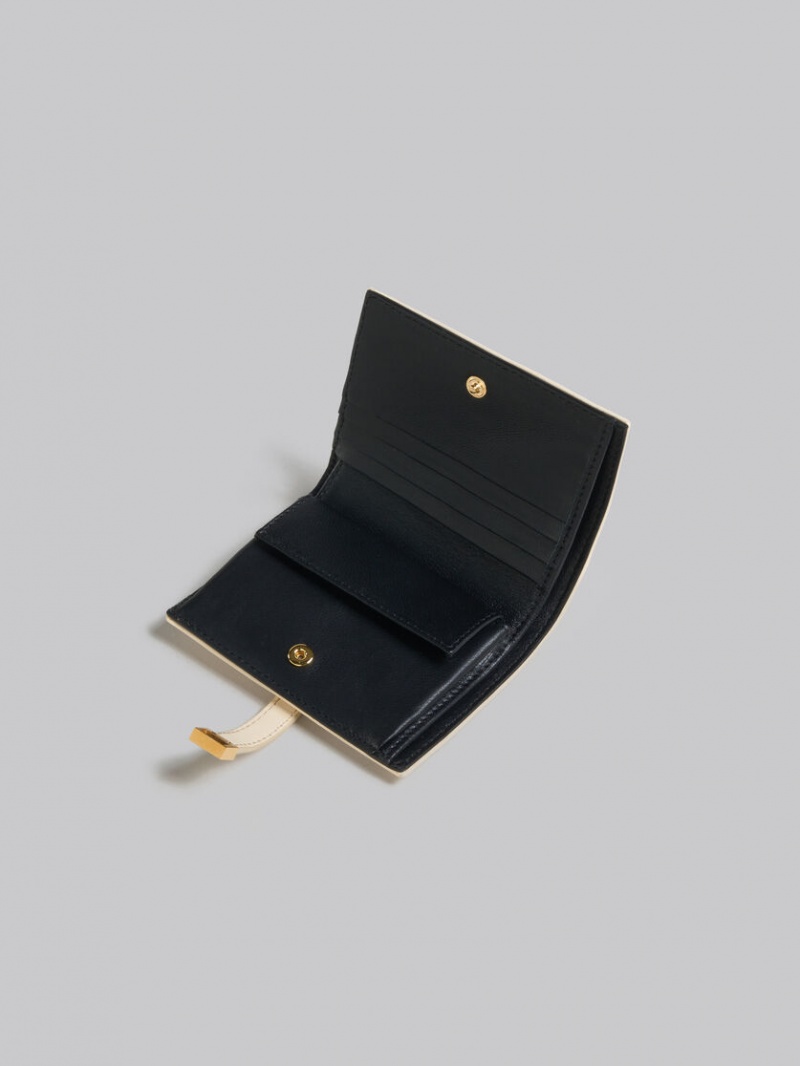 Marni δερματινα Bifold Prisma Wallet ασπρα | ZGRNQ22361