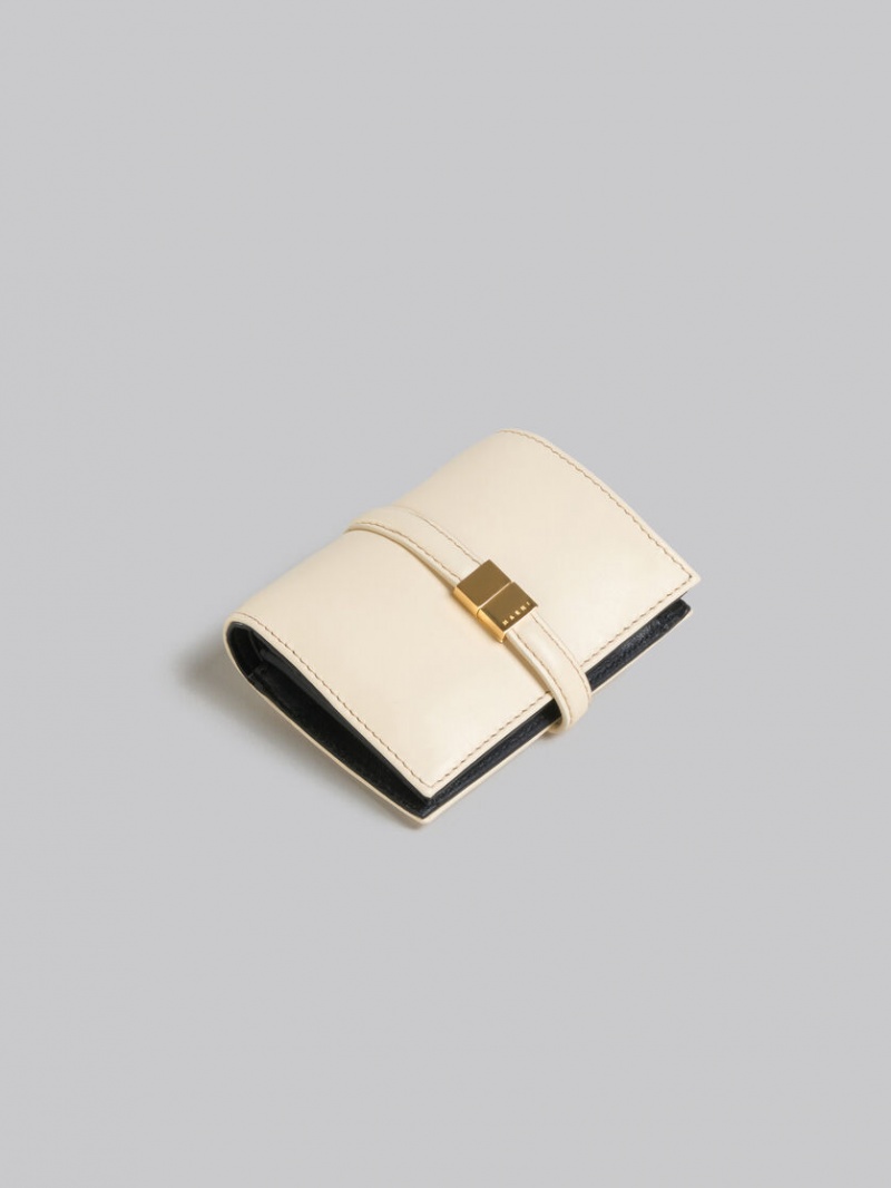 Marni δερματινα Bifold Prisma Wallet ασπρα | ZGRNQ22361