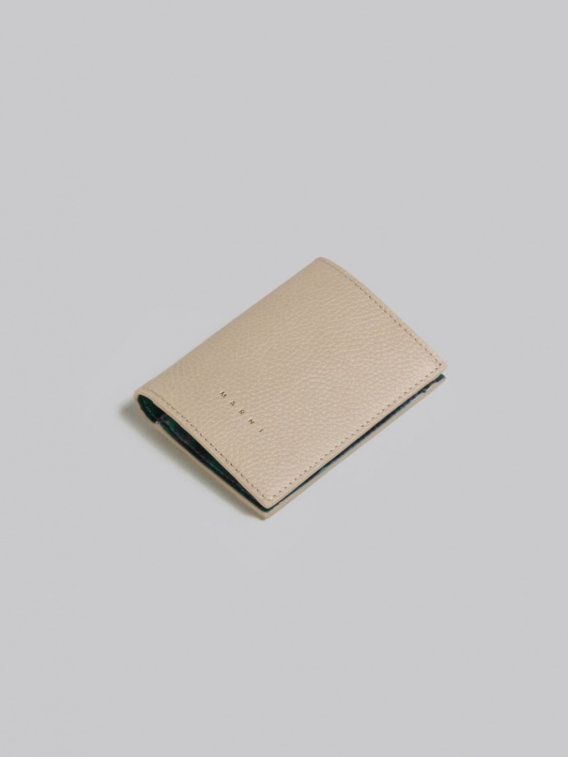Marni δερματινα Bifold Venice Wallet With Marbled Interior ανοιχτο καφε | UGRTG16513