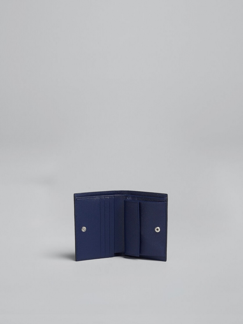 Marni δερματινα Bi-fold Wallet μπλε | MGRHR95904