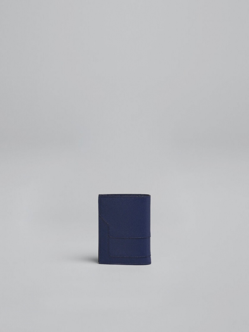 Marni δερματινα Bi-fold Wallet μπλε | MGRHR95904