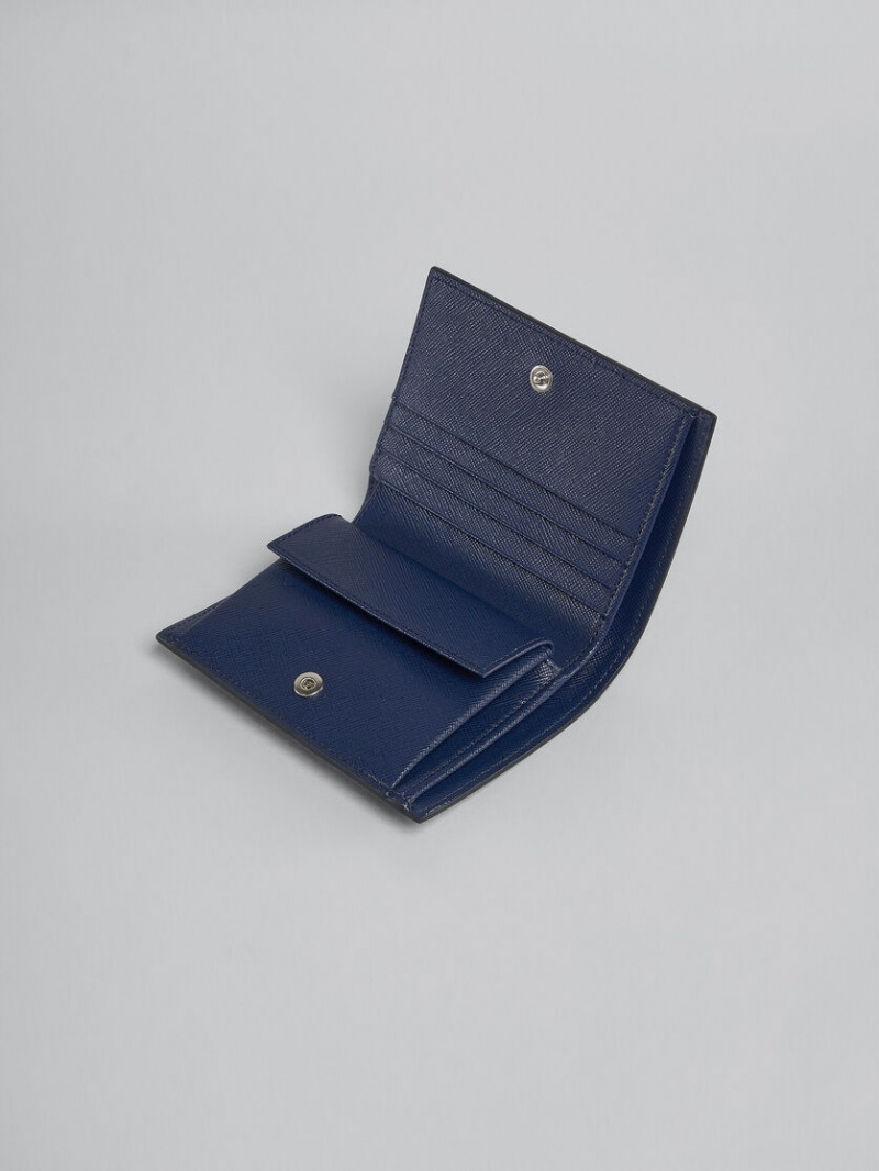Marni δερματινα Bi-fold Wallet μπλε | MGRHR95904