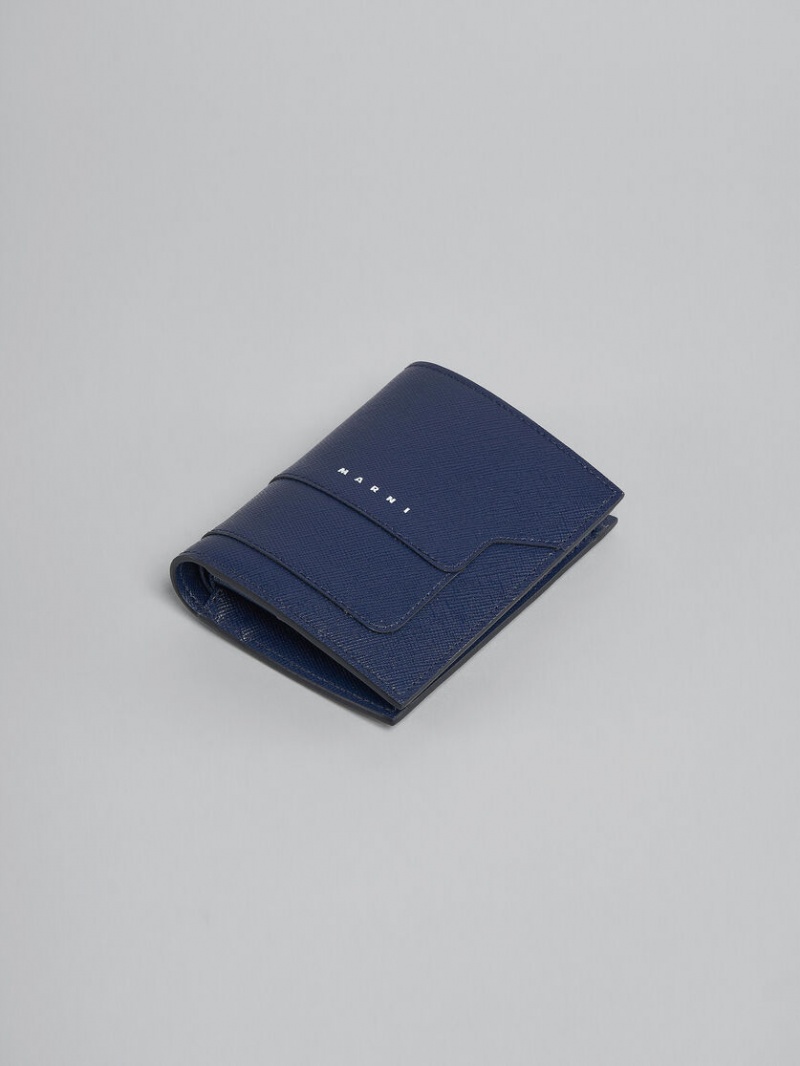 Marni δερματινα Bi-fold Wallet μπλε | MGRHR95904