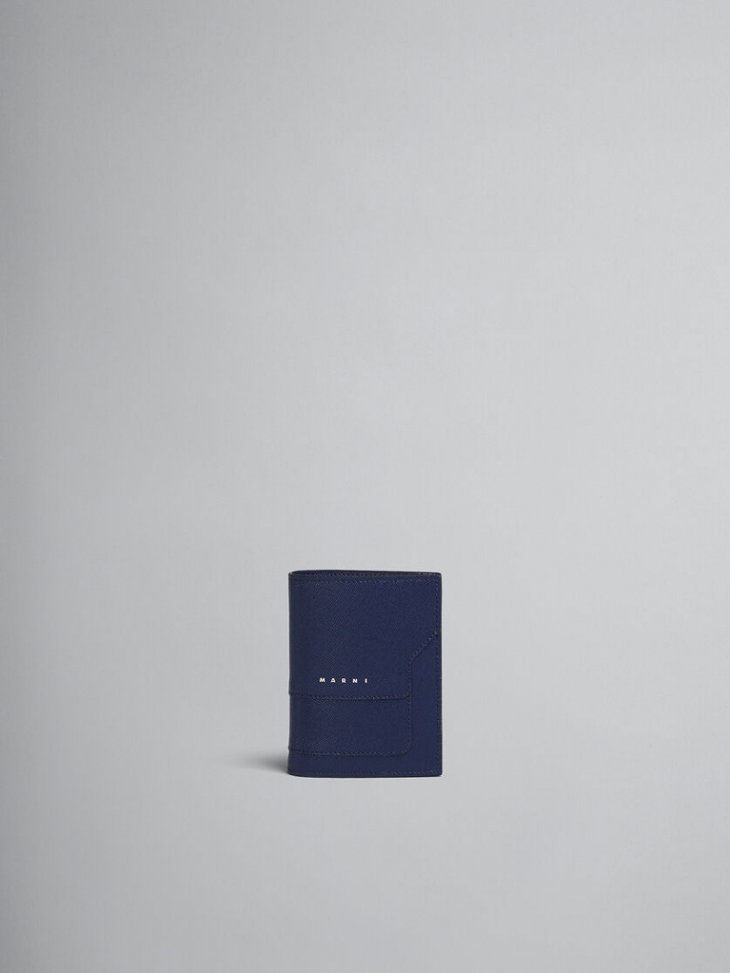 Marni δερματινα Bi-fold Wallet μπλε | MGRHR95904