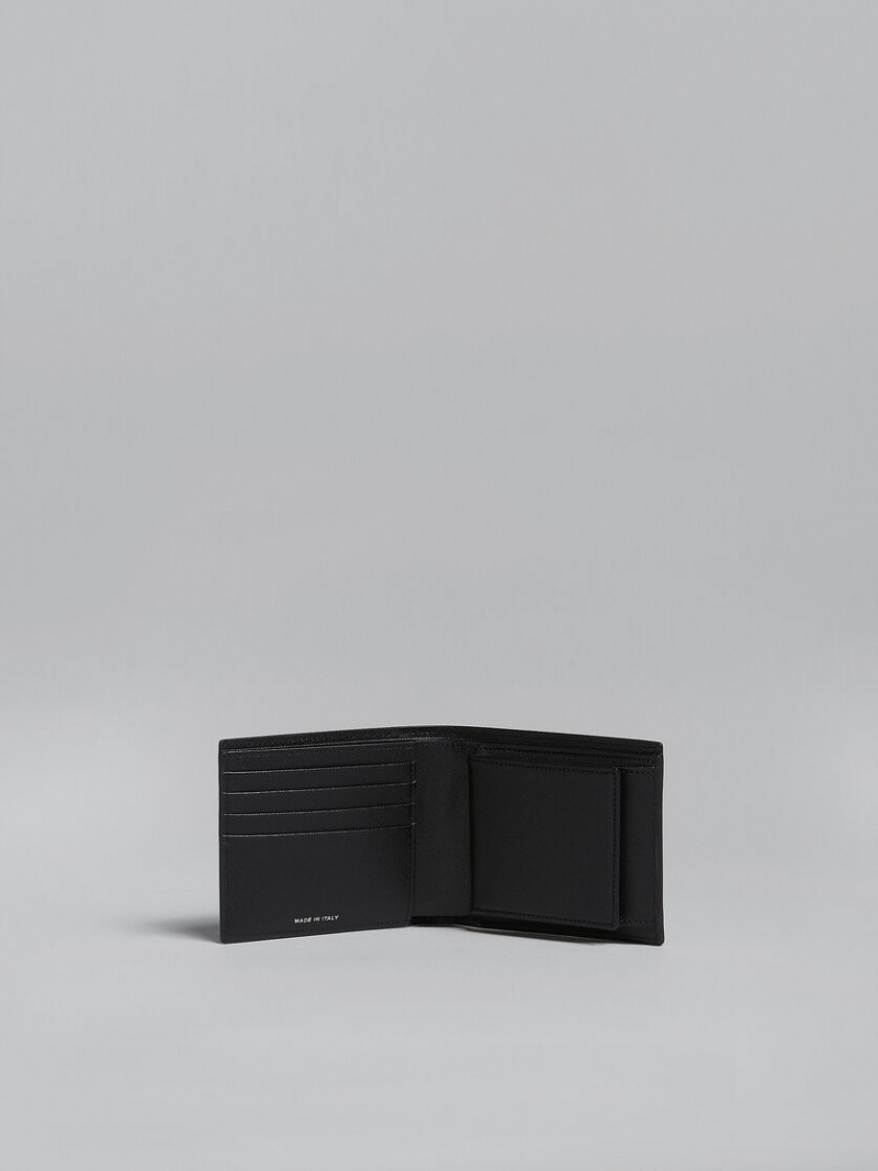 Marni δερματινα Bi-fold Wallet μπλε μαυρα | GRDYB67996