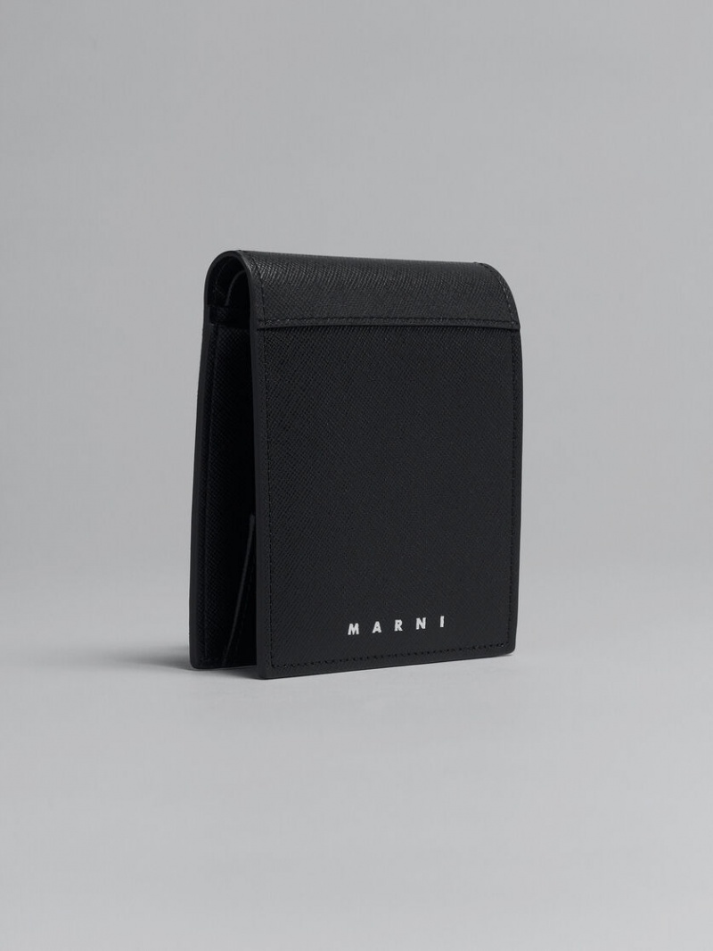 Marni δερματινα Bi-fold Wallet μπλε μαυρα | GRDYB67996