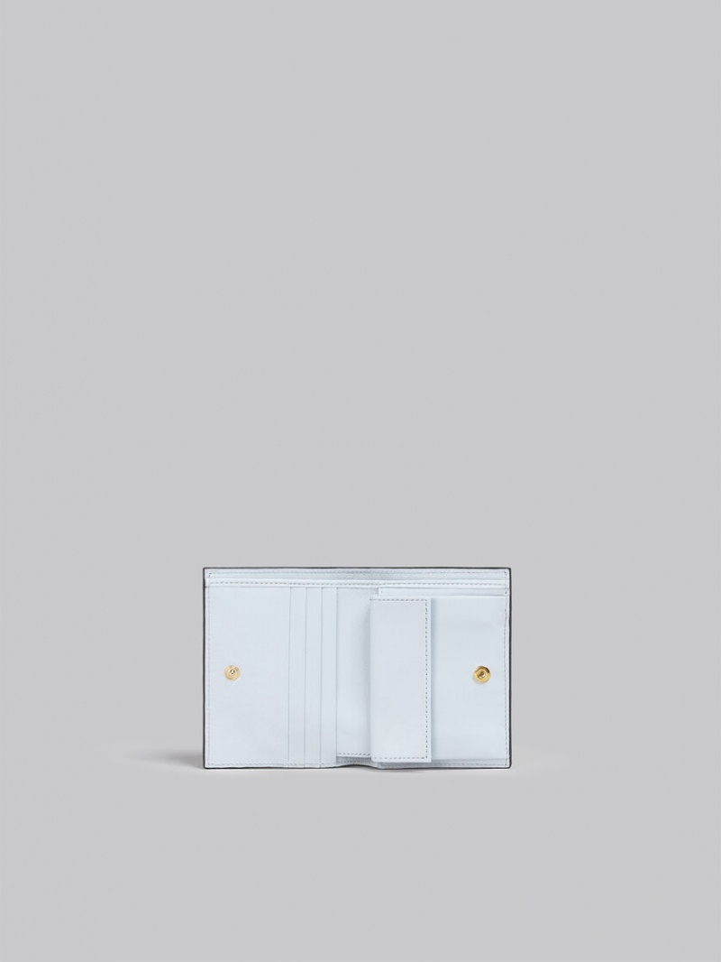 Marni δερματινα Bi-fold Wallet ασπρα καφε | MGRFT48215