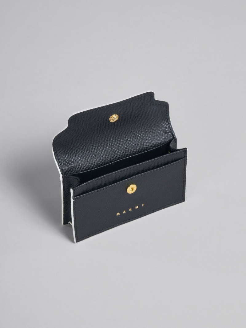 Marni δερματινα Business Card Case With Studs μαυρα | ZGRMJ92468