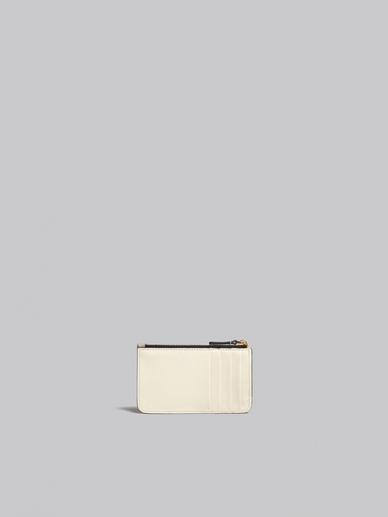 Marni δερματινα Card Case ανοιχτο μπλε Μπεζ ασπρα | GRXMI89254