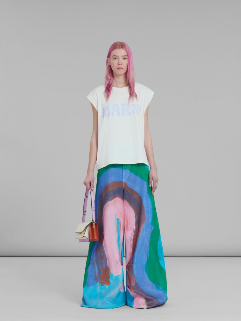 Marni δερματινα Ew Trunk Bag μωβ | GRJVR39015