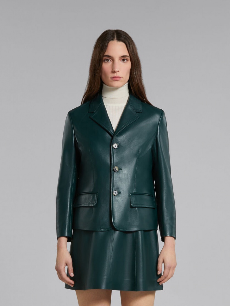 Marni δερματινα Jacket πρασινο | DGRKV67491