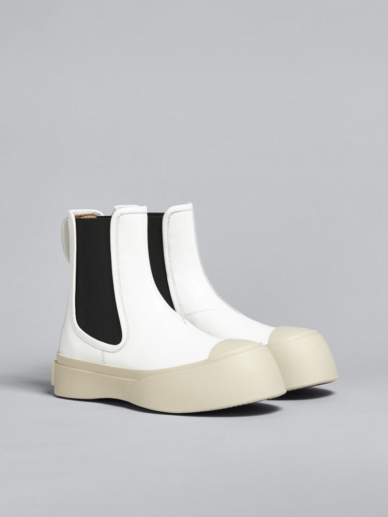 Marni δερματινα Pablo Chelsea Boot ασπρα | GRNZX74179