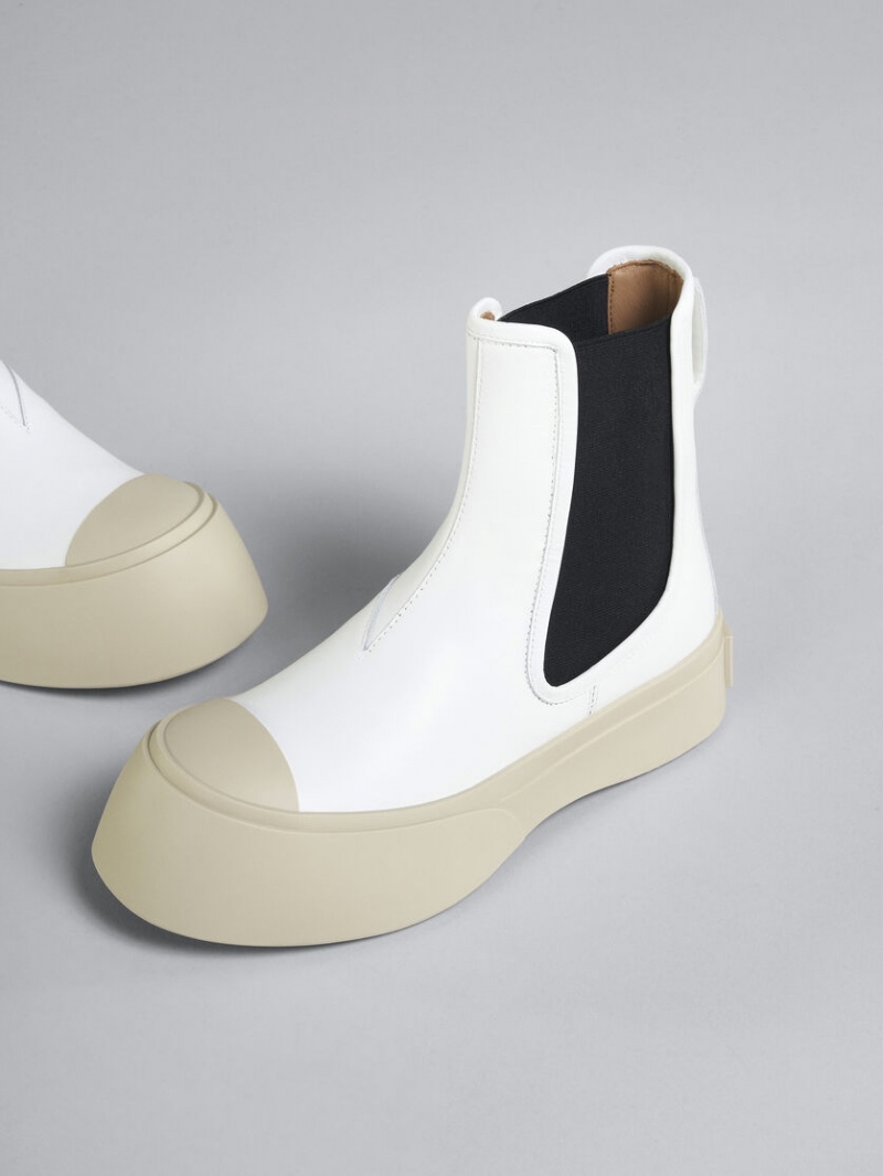 Marni δερματινα Pablo Chelsea Boot ασπρα | GRNZX74179