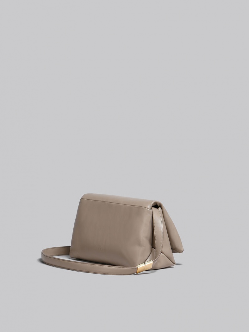 Marni δερματινα Prisma Shoulder Bag Μπεζ | GREGJ13237