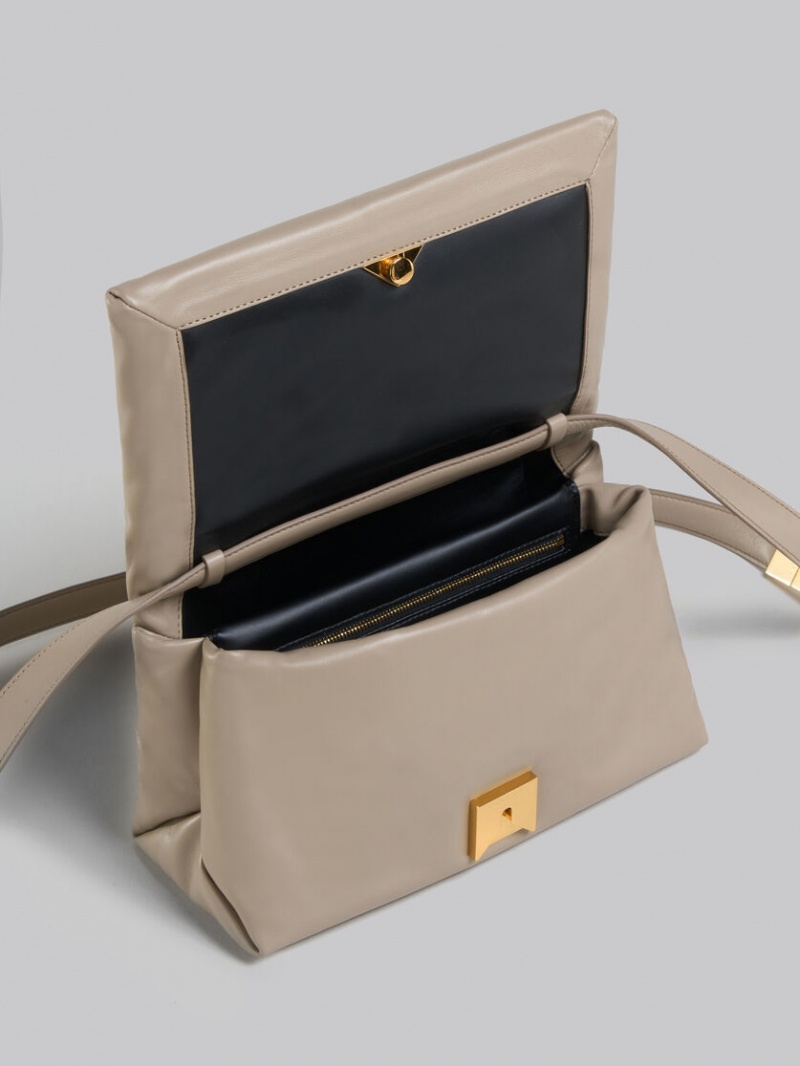 Marni δερματινα Prisma Shoulder Bag Μπεζ | GREGJ13237