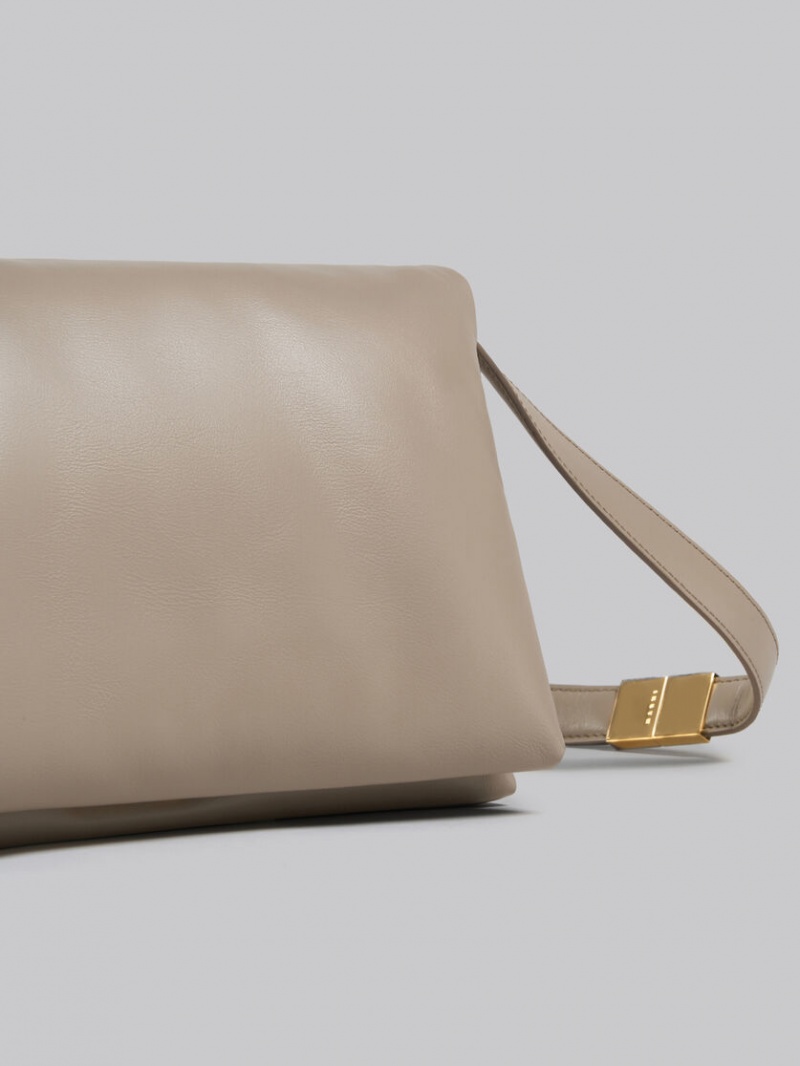 Marni δερματινα Prisma Shoulder Bag Μπεζ | GREGJ13237